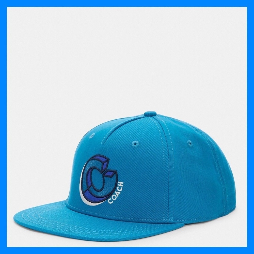 COACH Signature Twist Flat Brim Hat NEW
